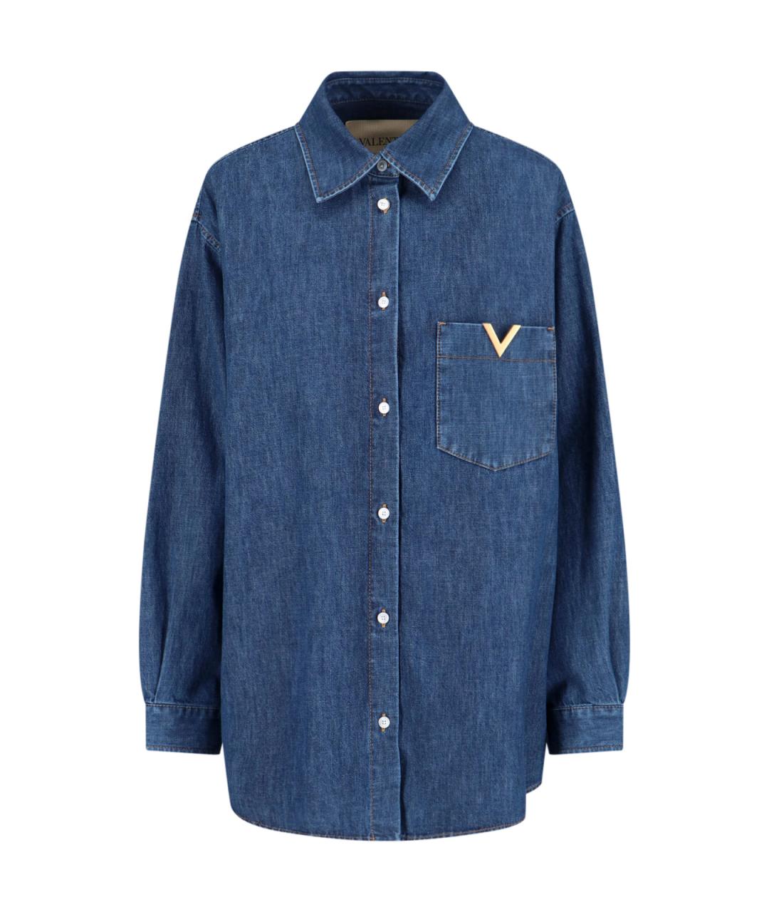 VALENTINO Синяя деним рубашка, фото 1