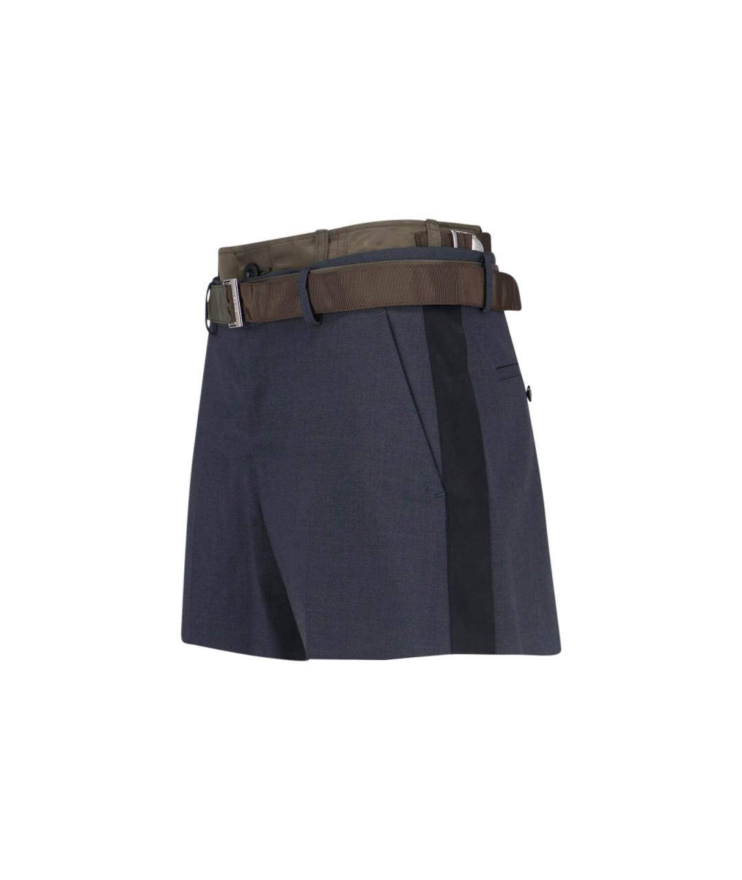 SACAI Серые полиэстеровые шорты, фото 3