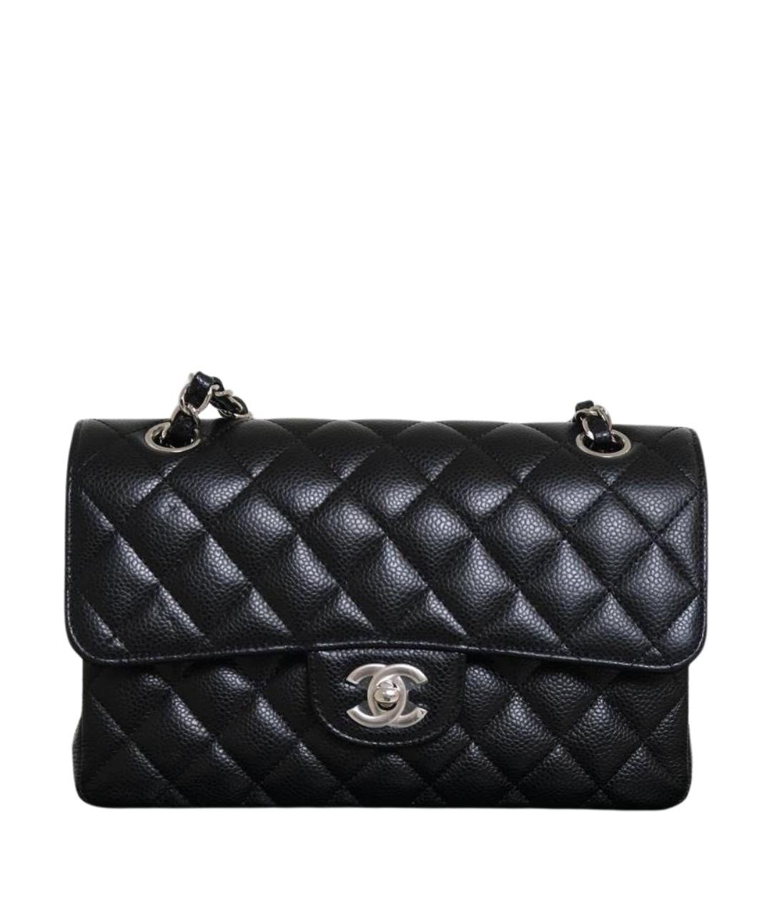 CHANEL Черная кожаная сумка через плечо, фото 1