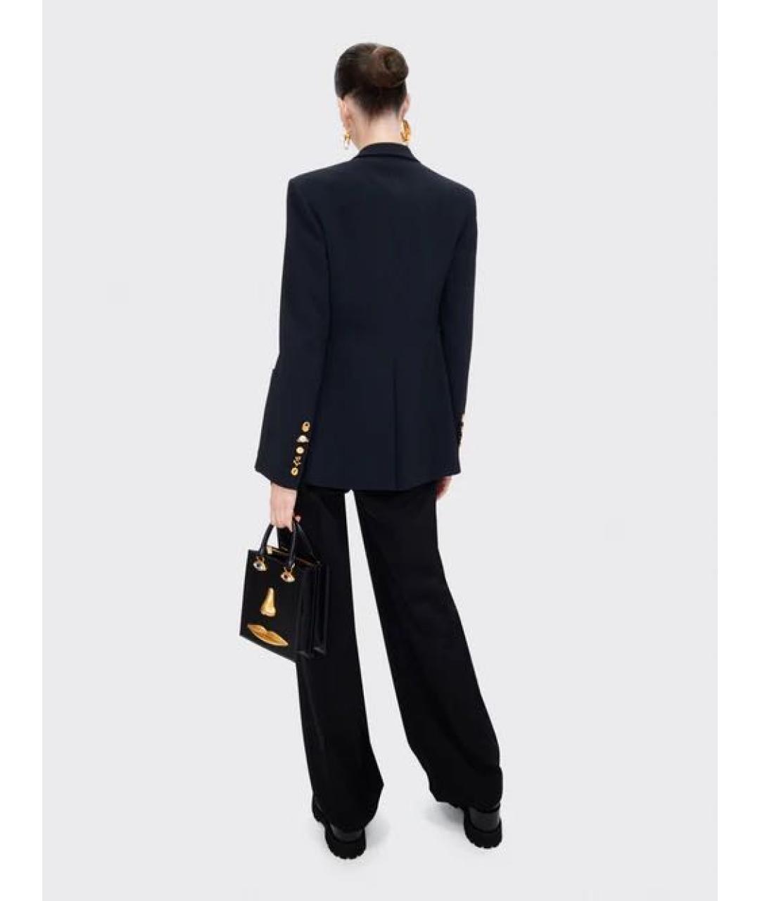 SCHIAPARELLI Черный шелковый костюм с брюками, фото 3