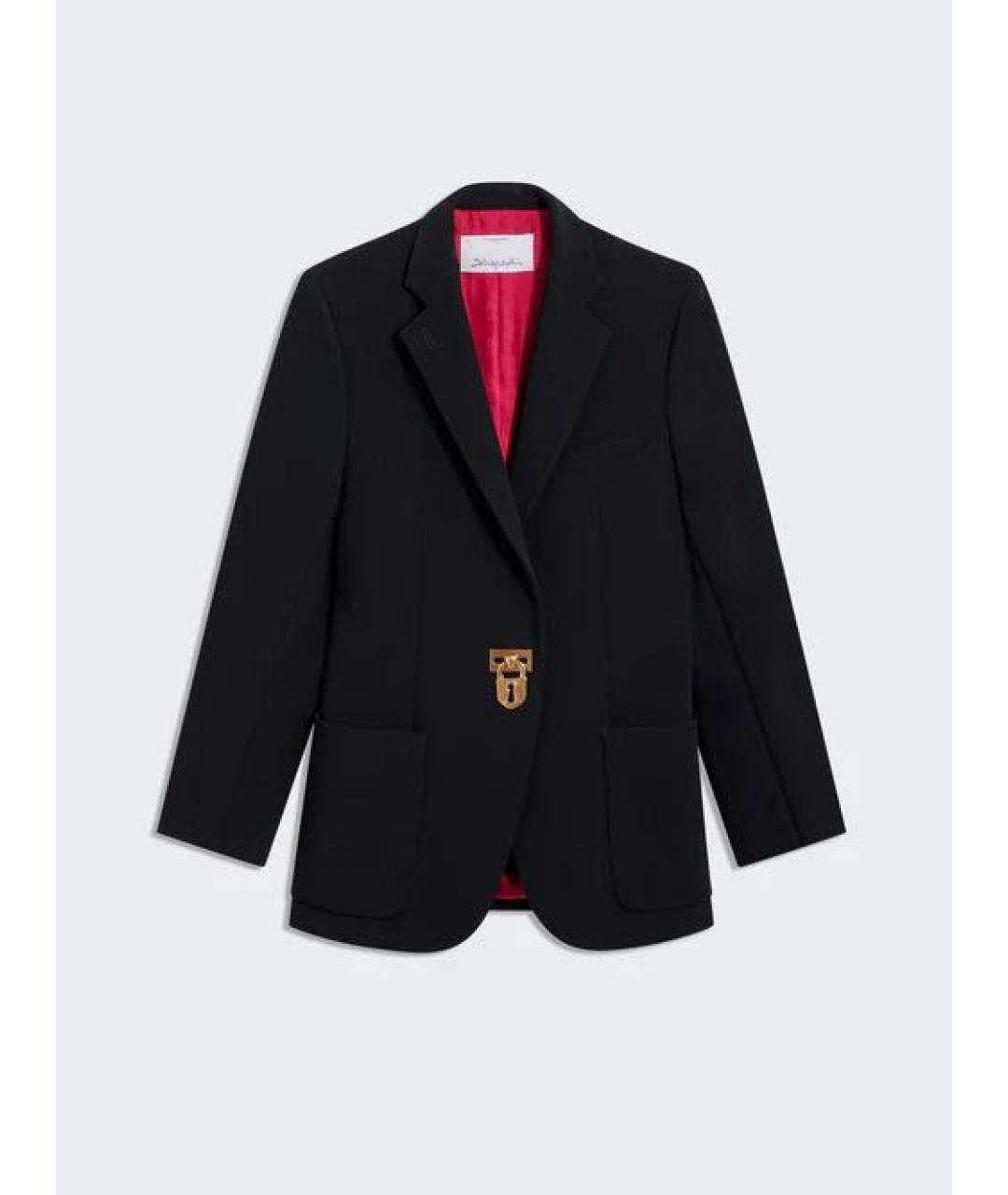 SCHIAPARELLI Черный шелковый костюм с брюками, фото 9