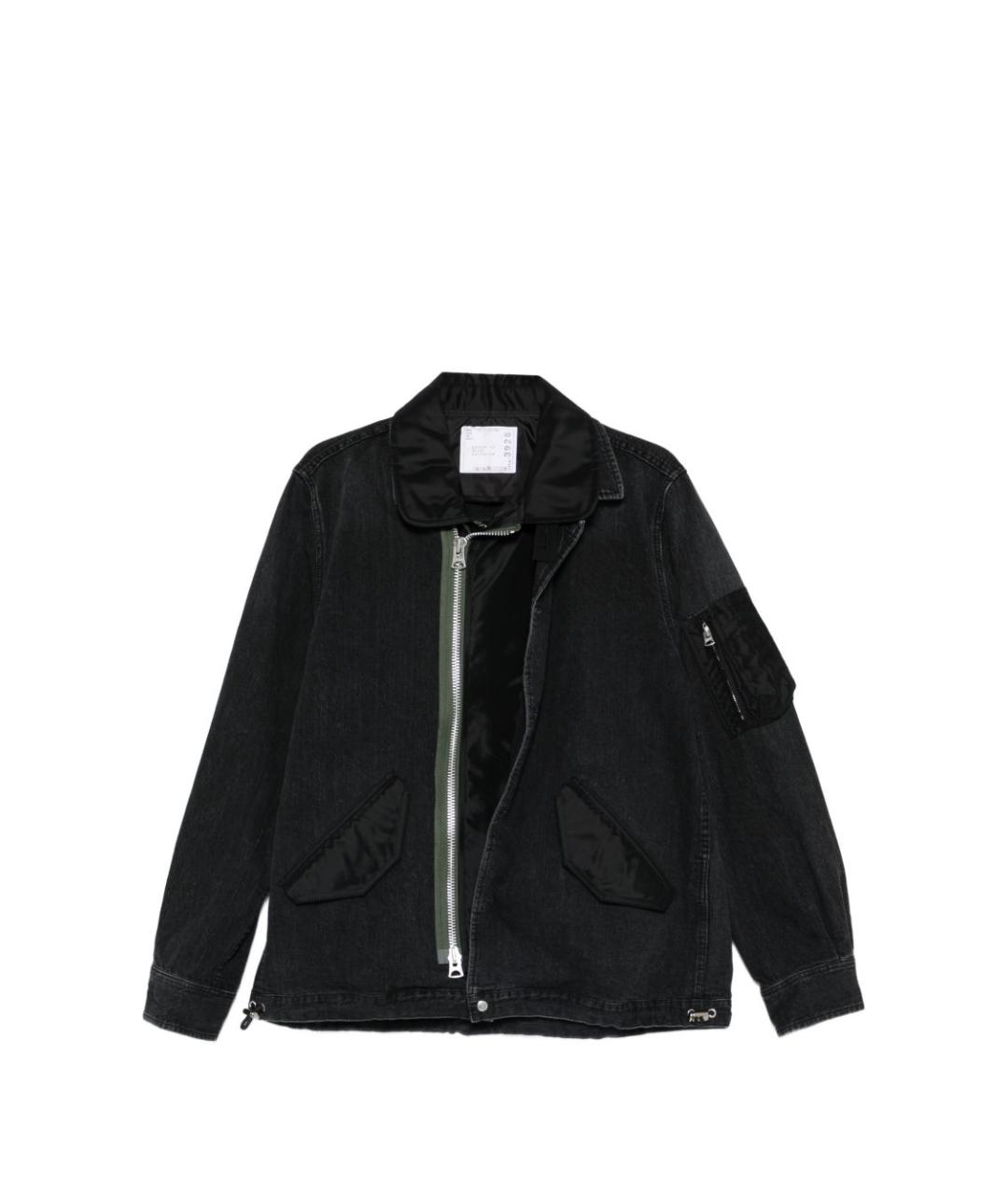 SACAI Черная хлопковая куртка, фото 1