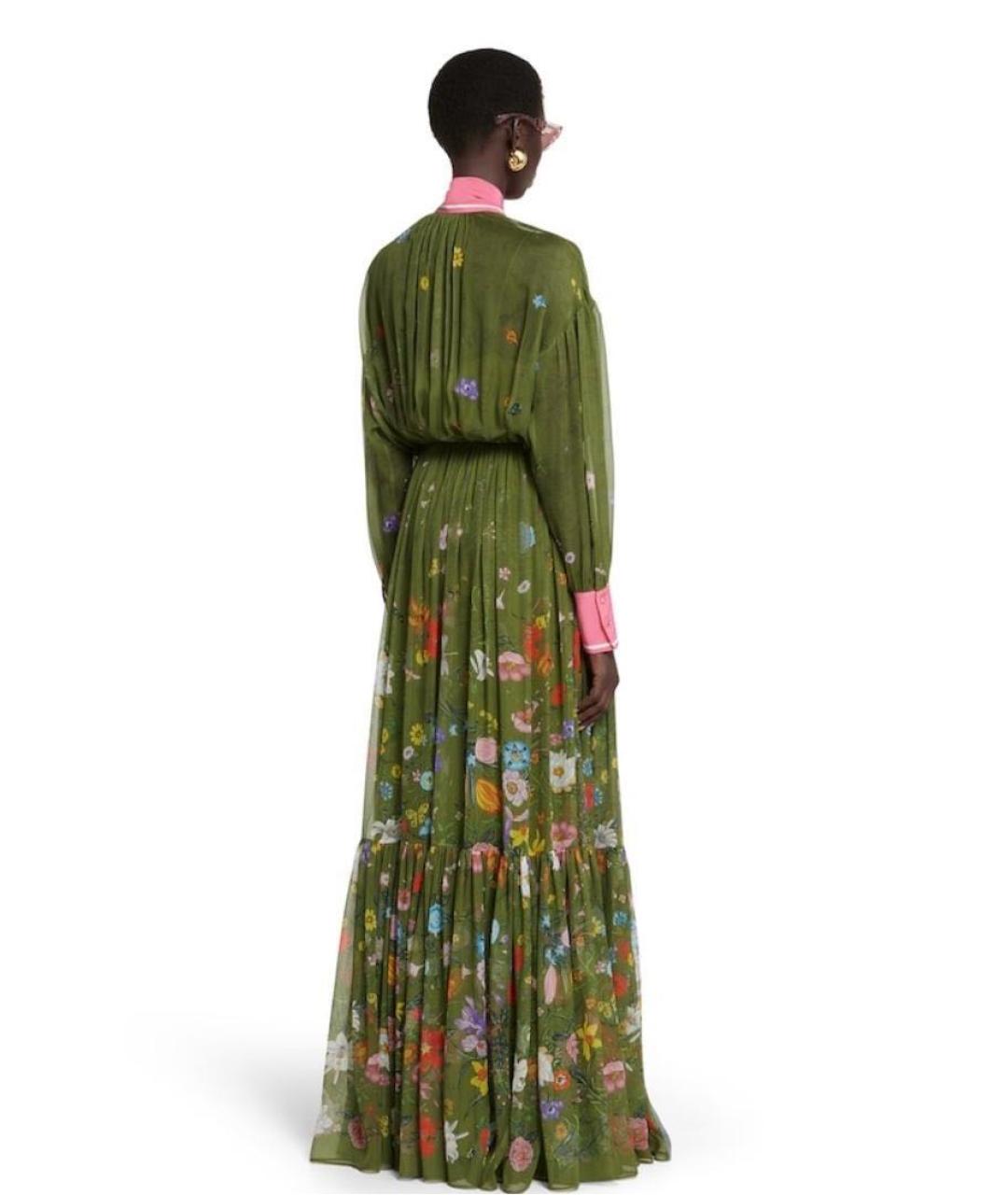 GUCCI Мульти шелковое повседневное платье, фото 2