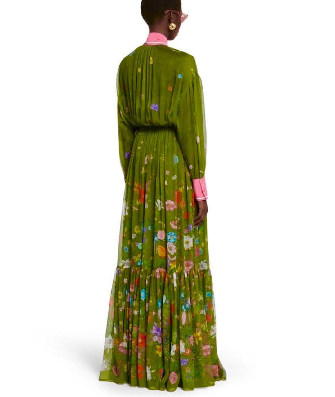 GUCCI Мульти шелковое повседневное платье, фото 2