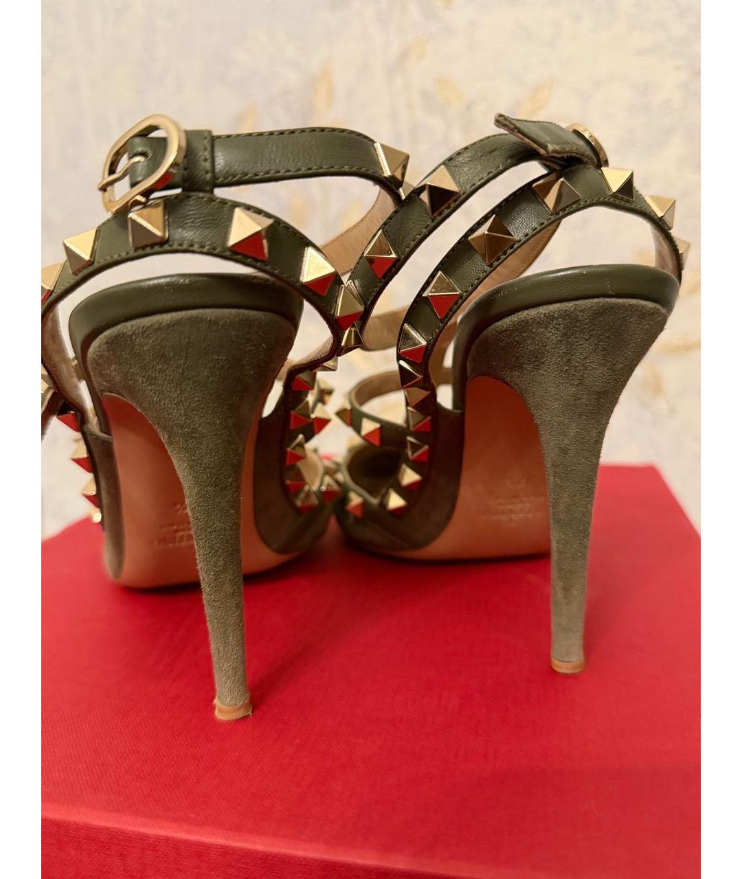 VALENTINO Хаки замшевые туфли, фото 4