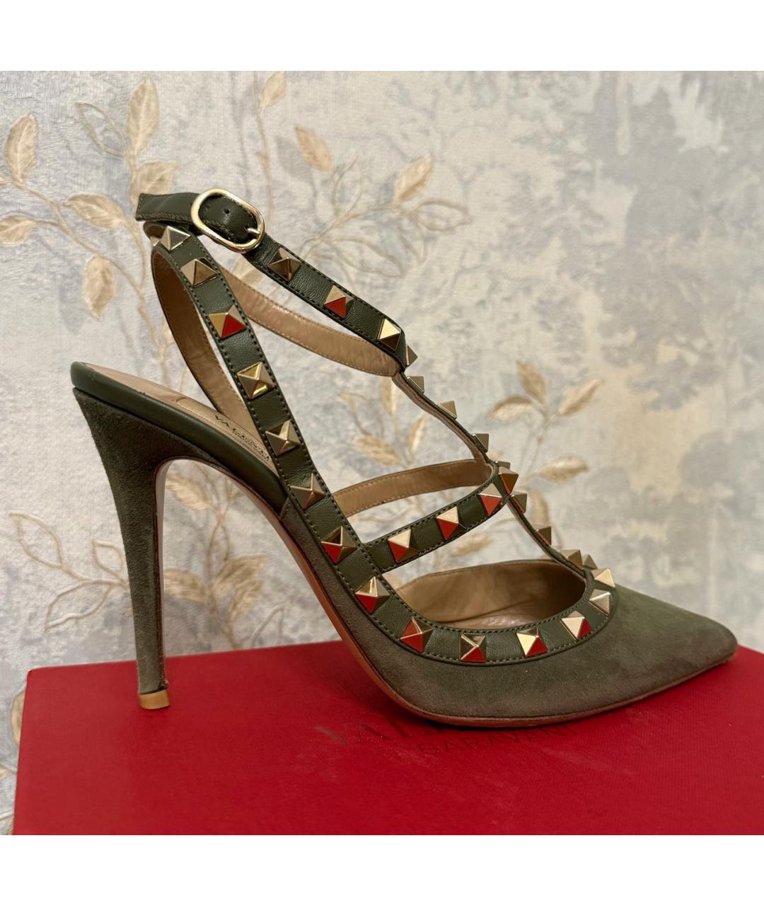 VALENTINO Хаки замшевые туфли, фото 9