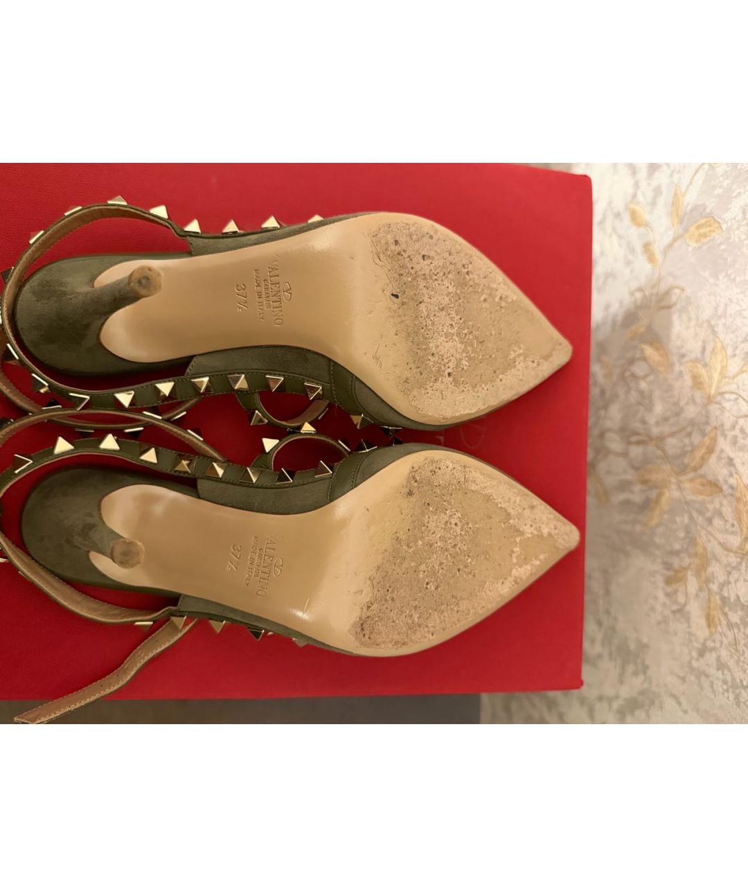 VALENTINO Хаки замшевые туфли, фото 7