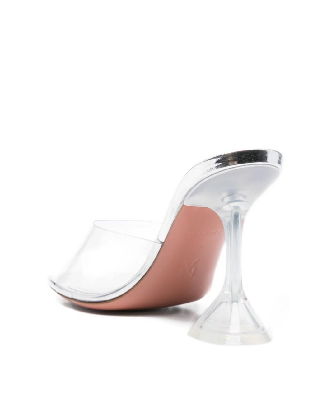 Amina Muaddi Серые босоножки, фото 2