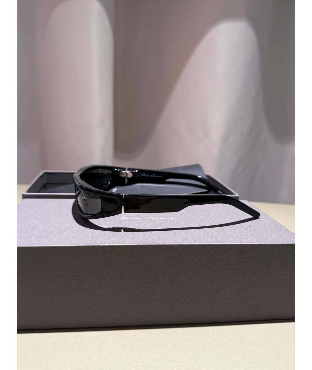 RICK OWENS Черные пластиковые солнцезащитные очки, фото 2