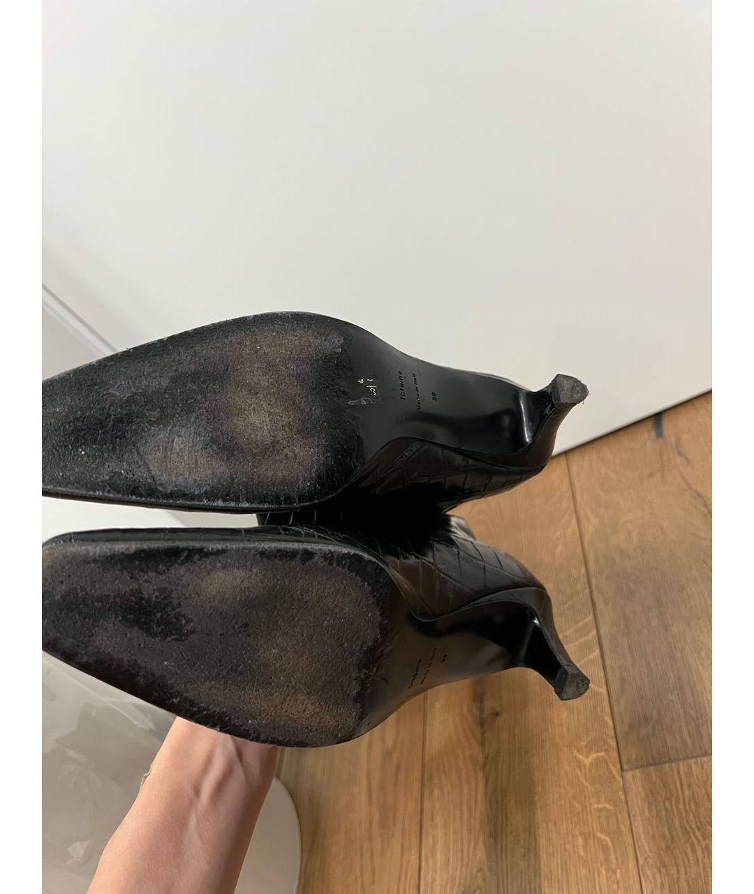 TOTEME Черные сапоги из лакированной кожи, фото 6