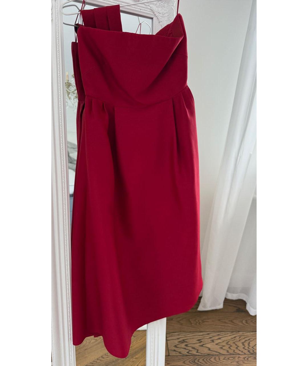 CHRISTIAN DIOR Красное шелковое коктейльное платье, фото 2