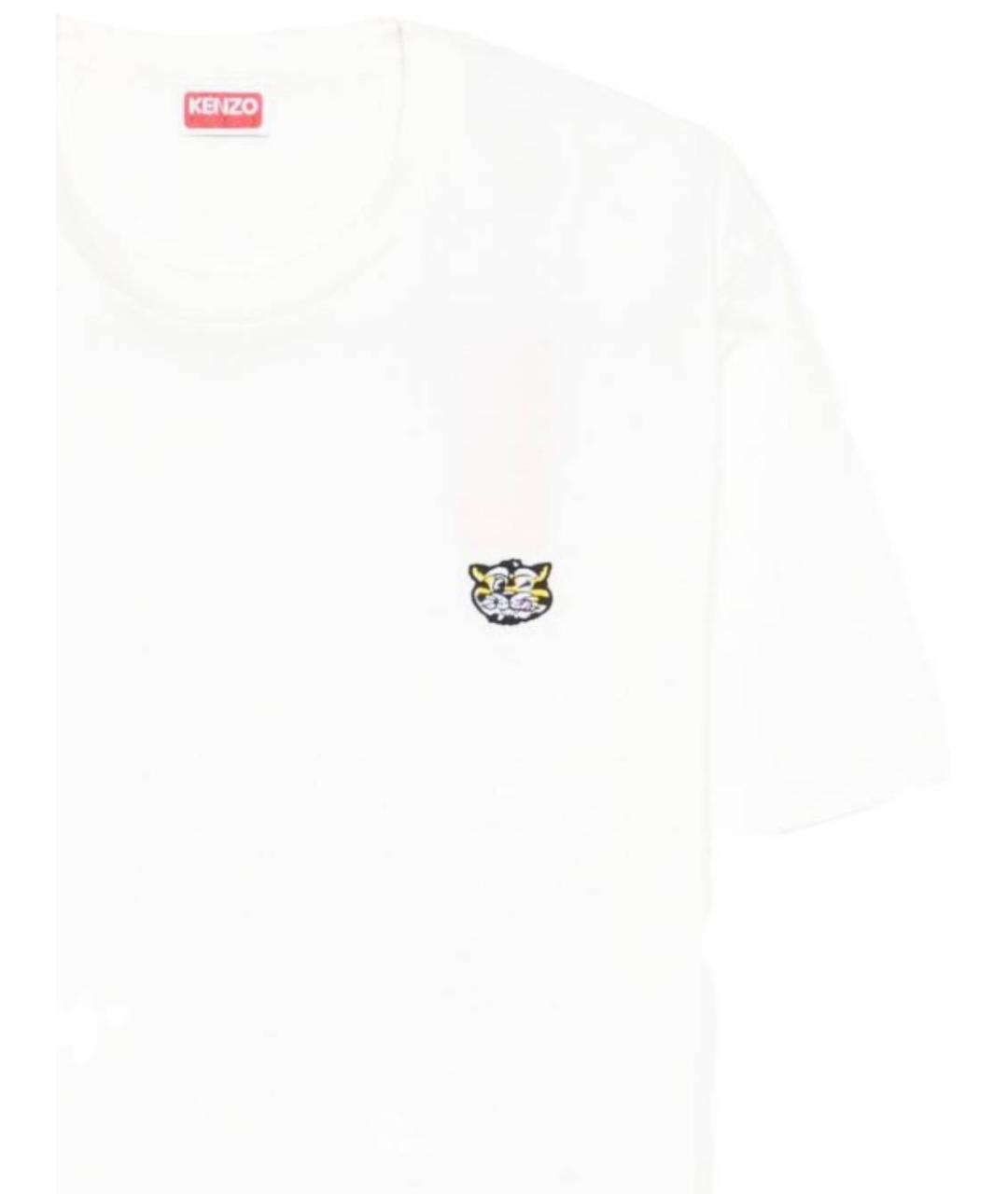 KENZO Белая хлопковая футболка, фото 2