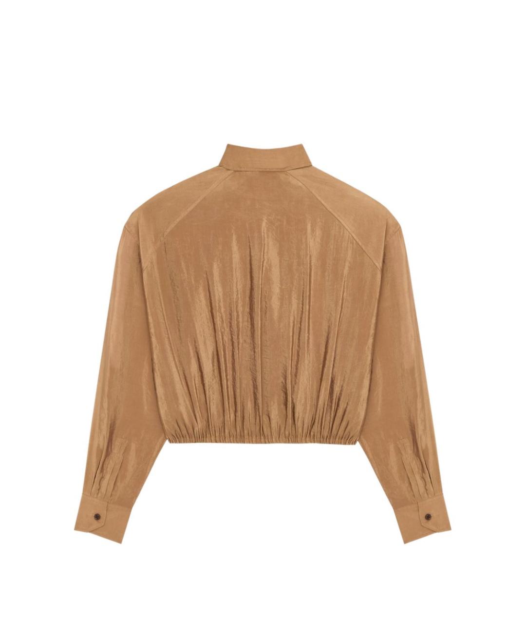 SAINT LAURENT Коричневая блузы, фото 2
