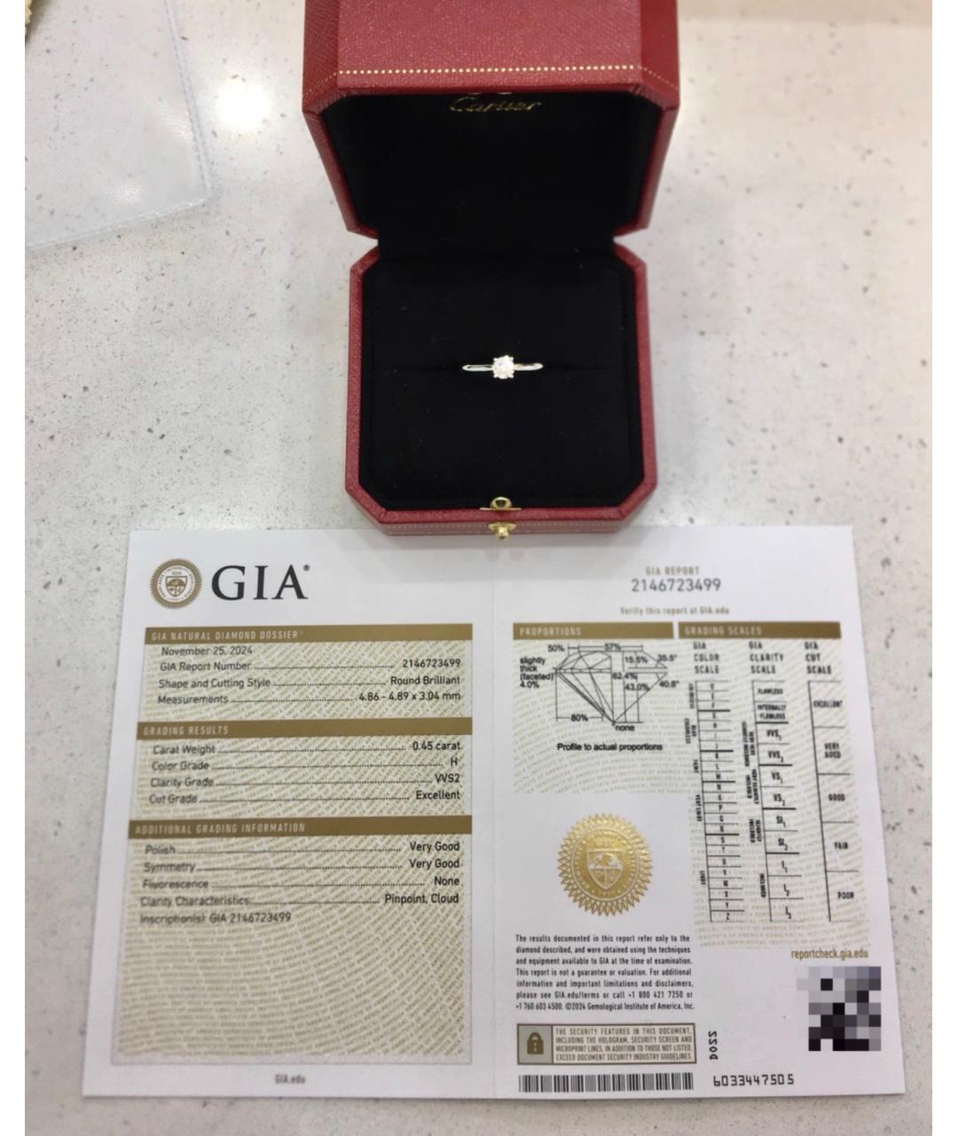 CARTIER Серебряное платиновое кольцо, фото 2