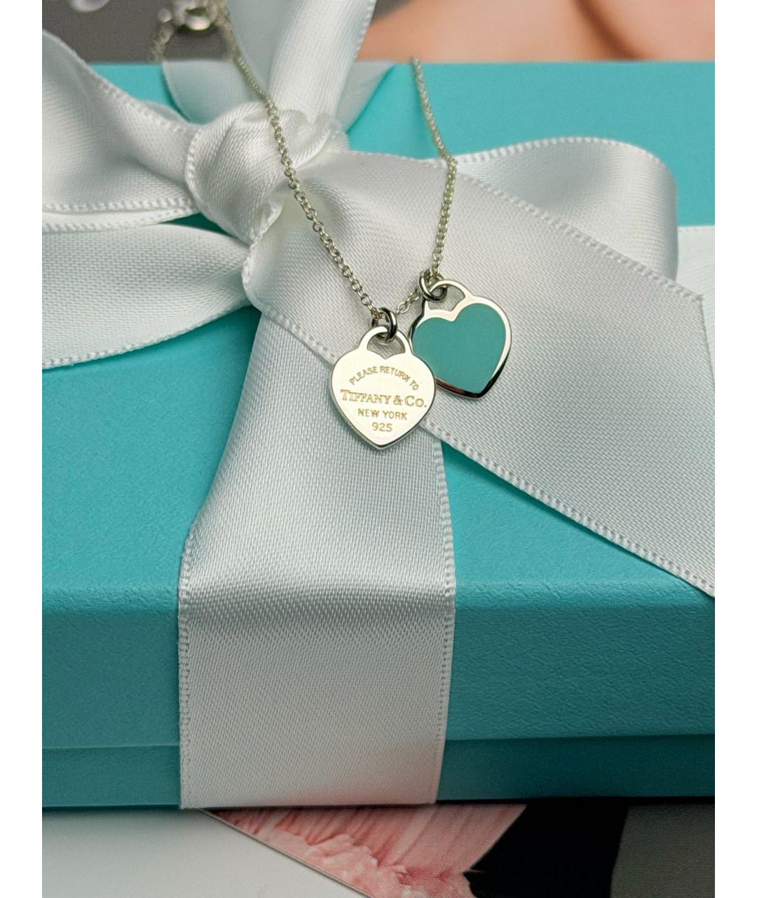 TIFFANY&CO Бирюзовая серебряная подвеска, фото 4