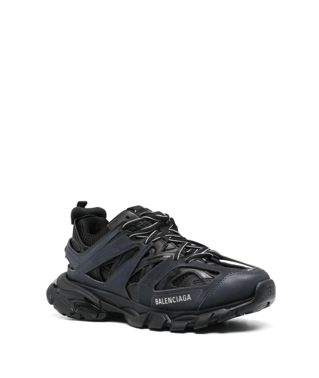 BALENCIAGA Черные текстильные низкие кроссовки / кеды, фото 2