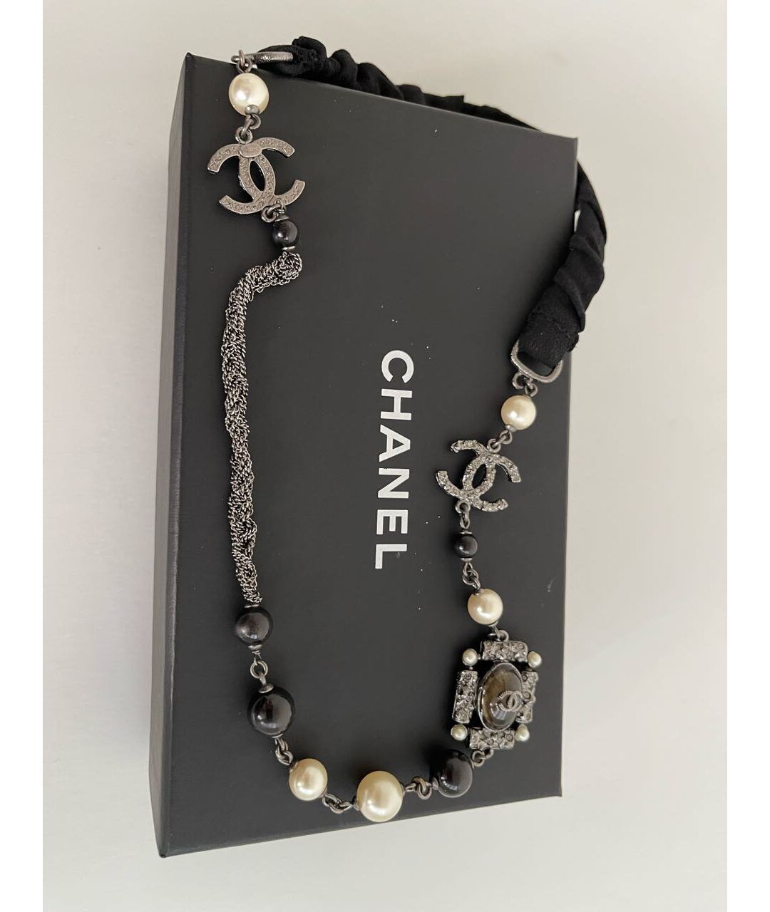 CHANEL PRE-OWNED Черная диадема, фото 6