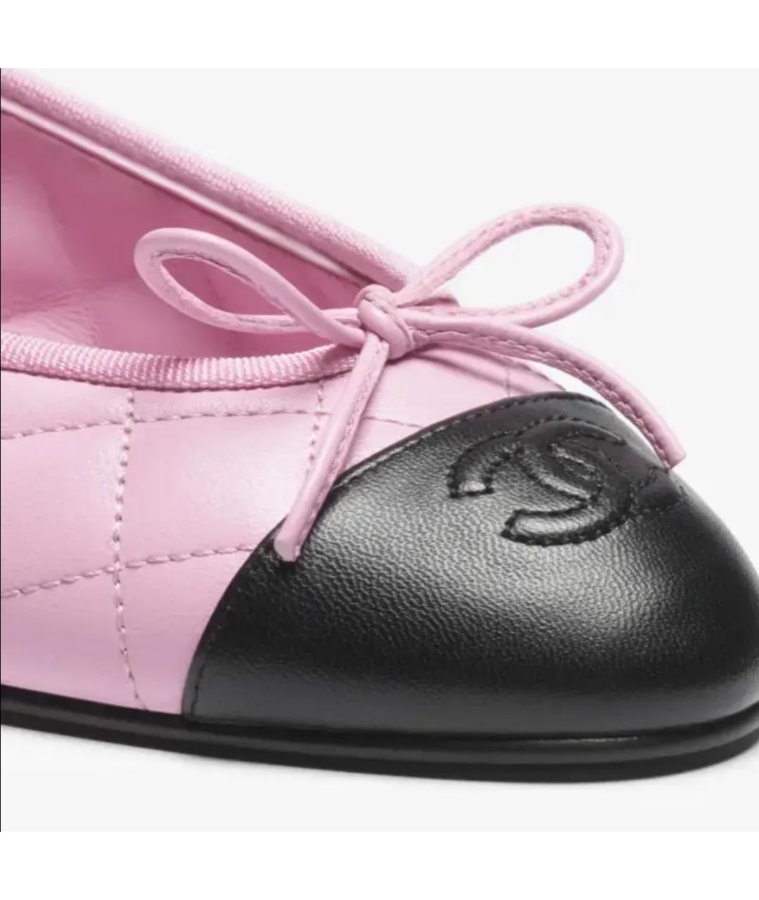 CHANEL Розовые кожаные балетки, фото 4