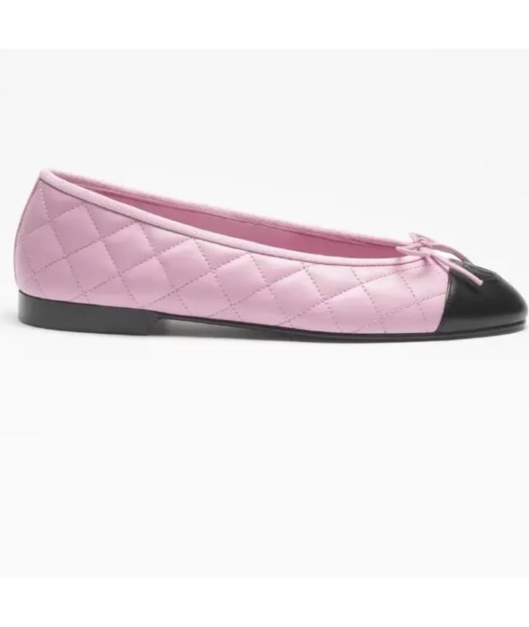 CHANEL Розовые кожаные балетки, фото 5