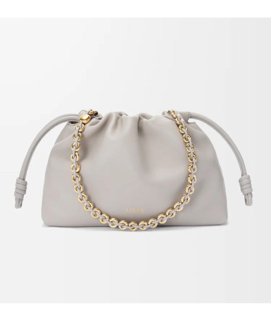LOEWE Серая кожаная сумка через плечо, фото 5