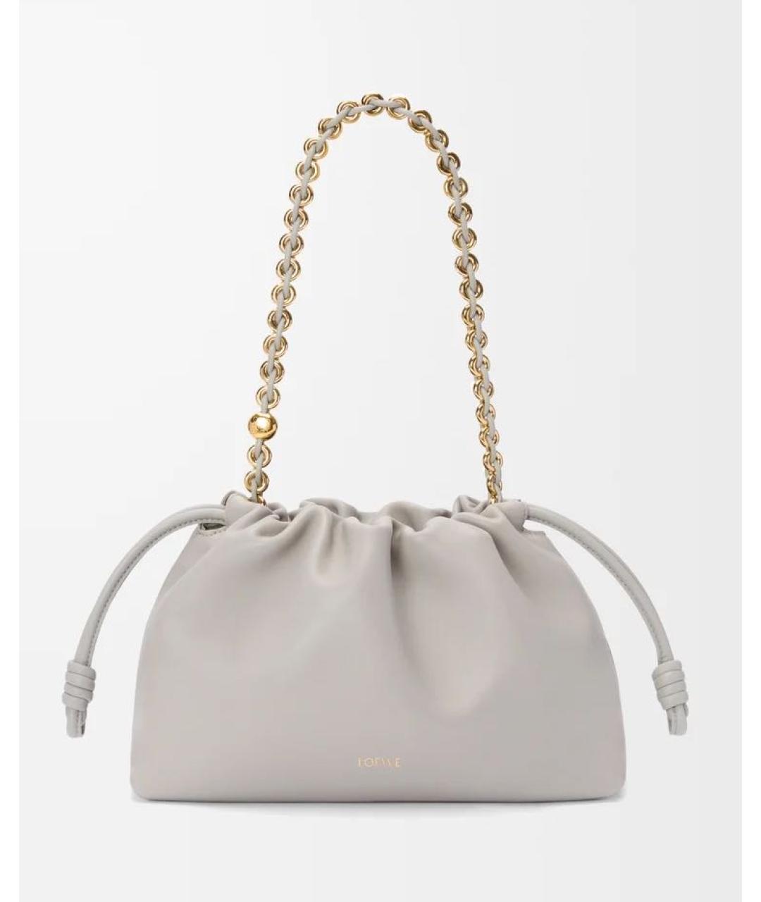 LOEWE Серая кожаная сумка через плечо, фото 4