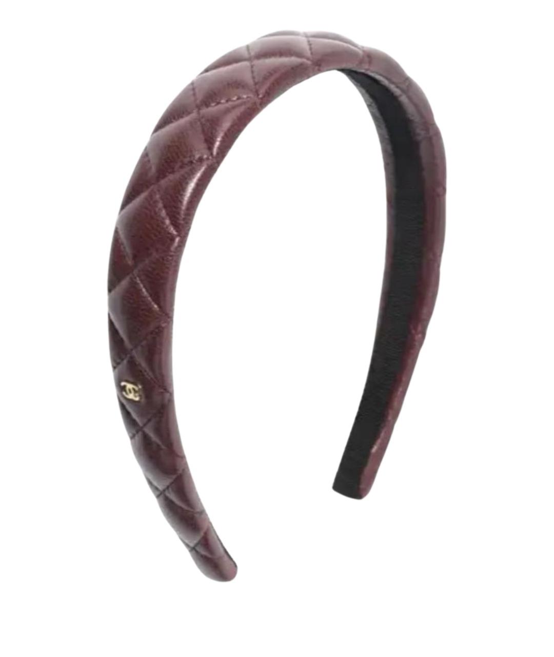 CHANEL Бордовый ободок, фото 1