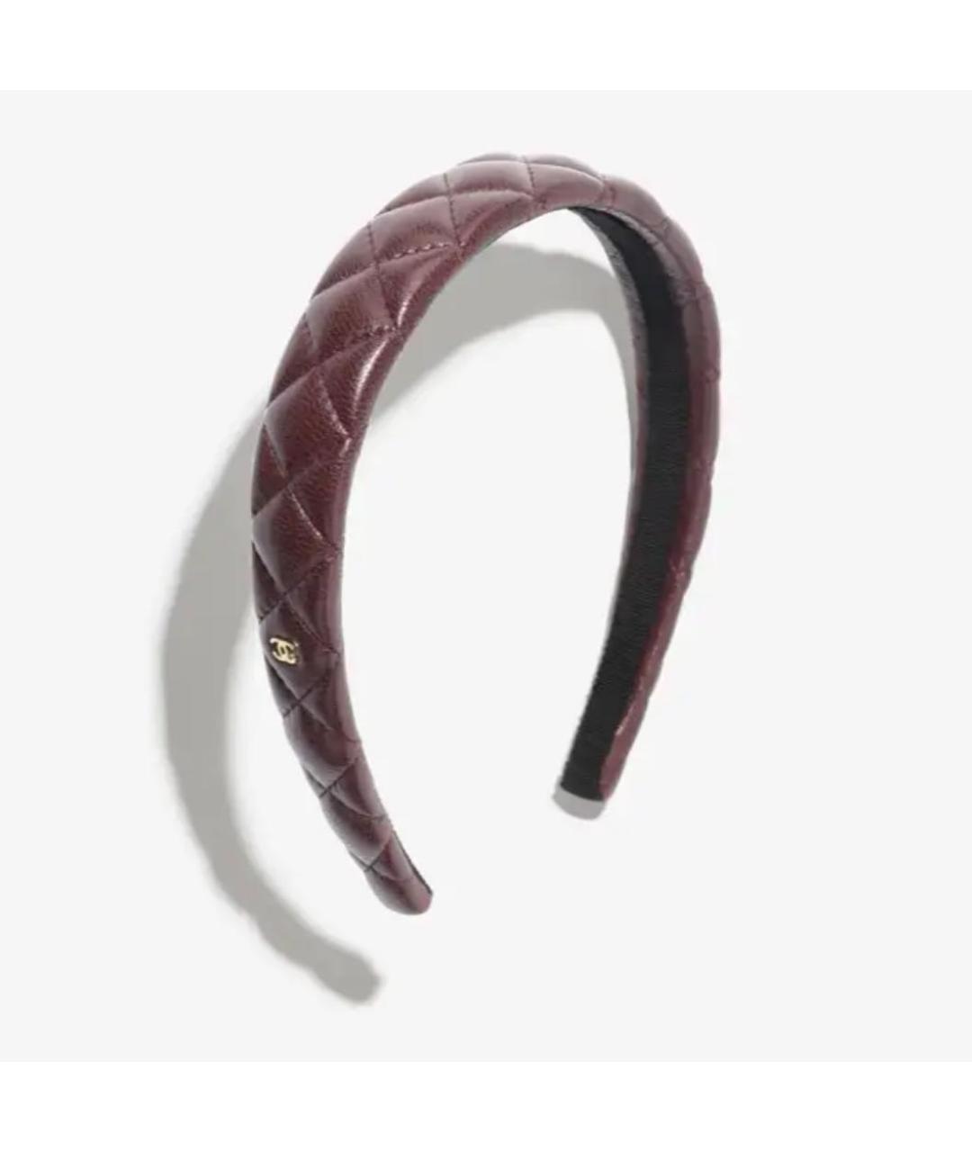 CHANEL Бордовый ободок, фото 3