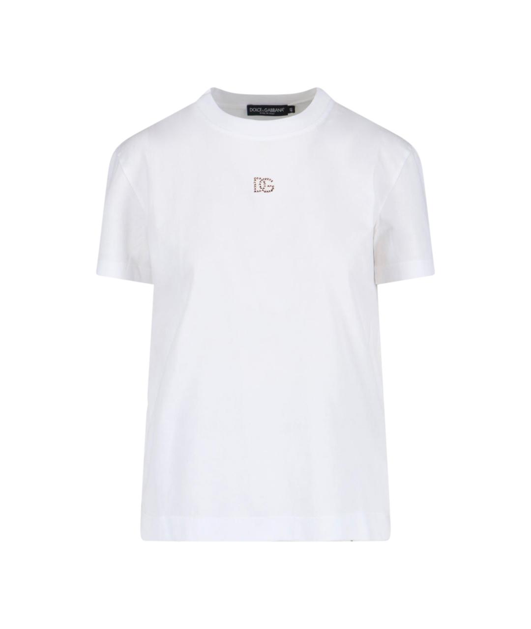 DOLCE&GABBANA Белая хлопковая футболка, фото 1