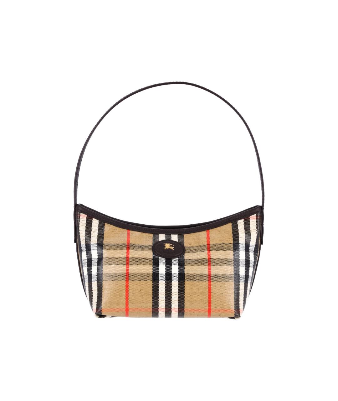 BURBERRY Бежевая хлопковая сумка через плечо, фото 1