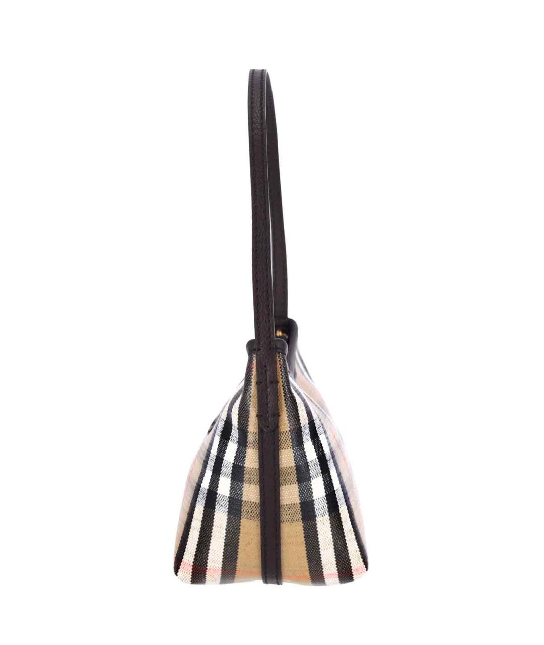 BURBERRY Бежевая хлопковая сумка через плечо, фото 5