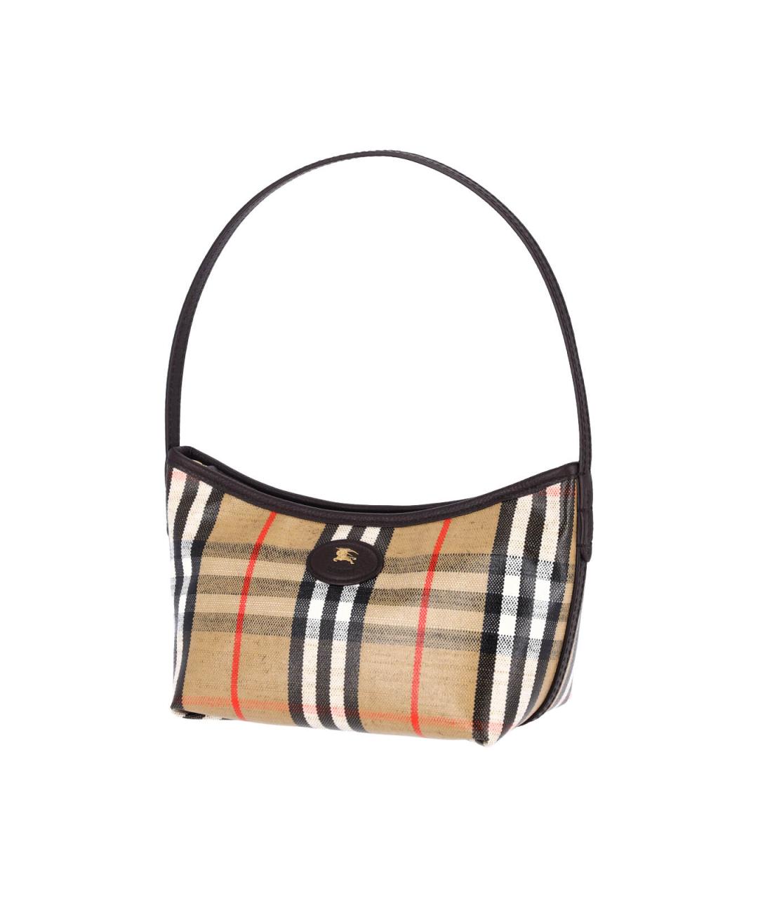 BURBERRY Бежевая хлопковая сумка через плечо, фото 2