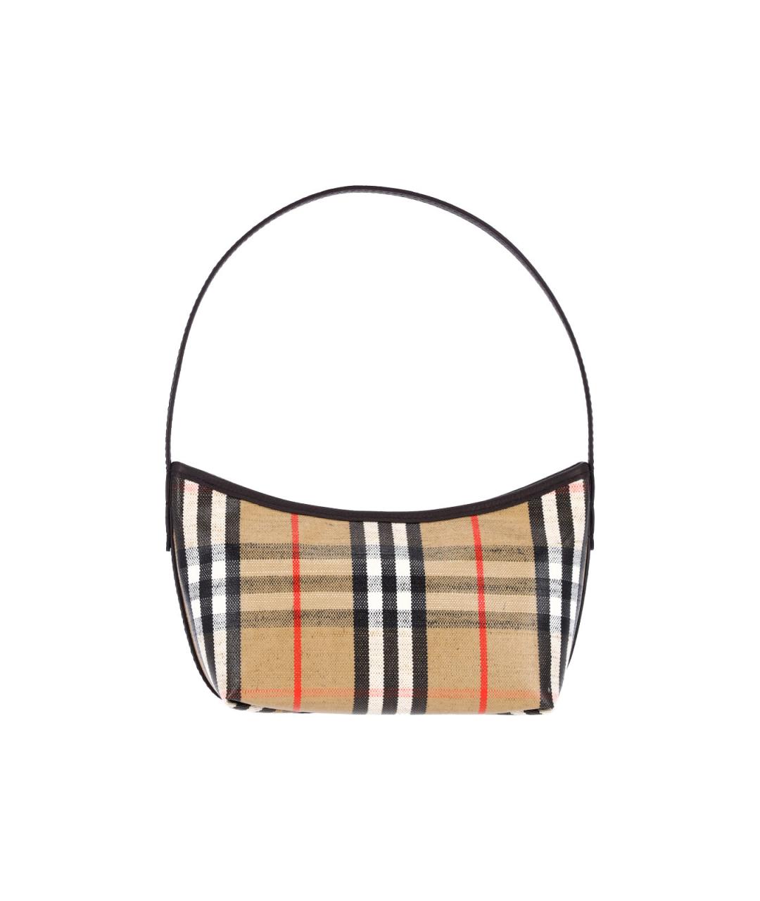 BURBERRY Бежевая хлопковая сумка через плечо, фото 3