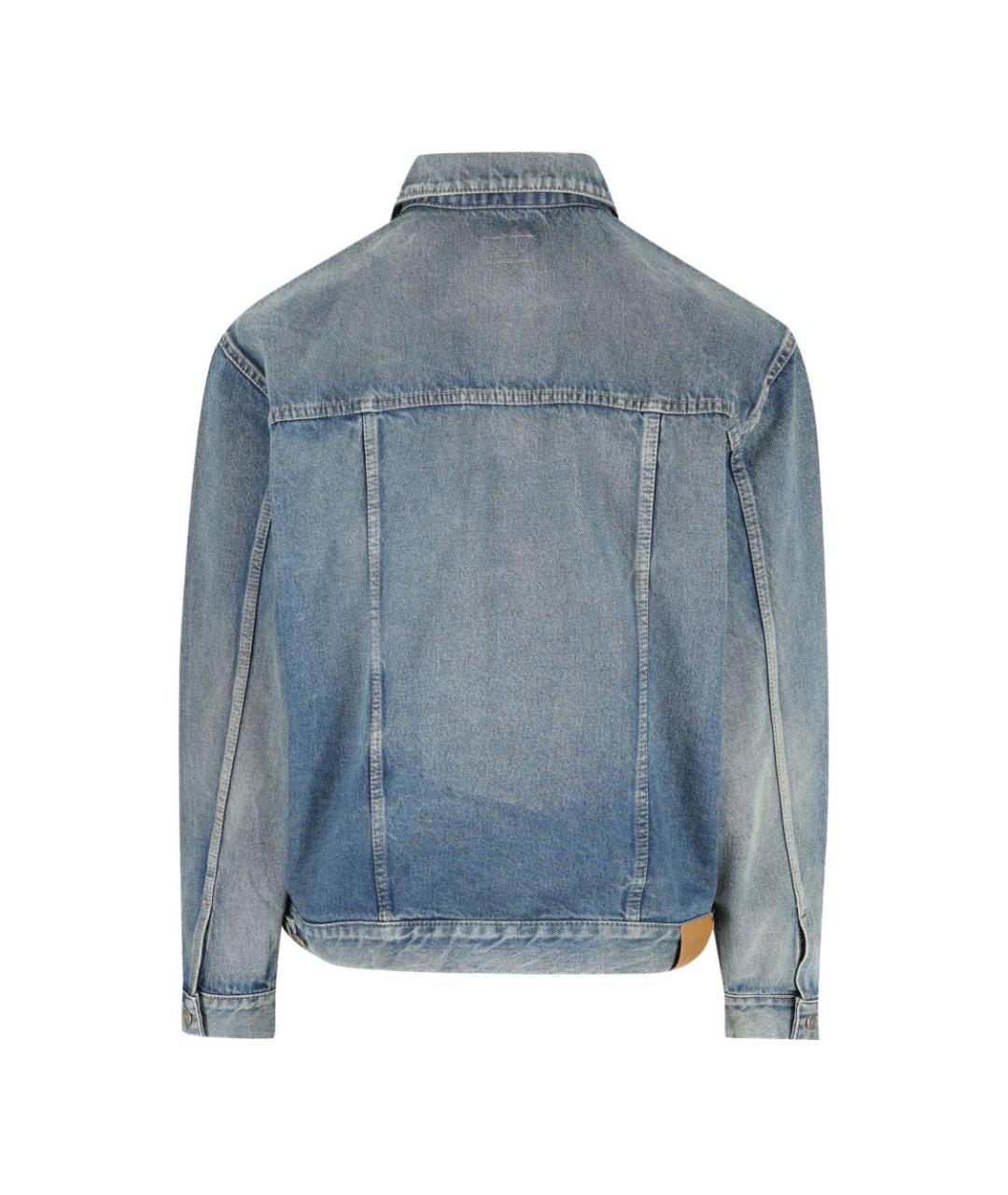 SAINT LAURENT Голубое хлопковое пальто, фото 4