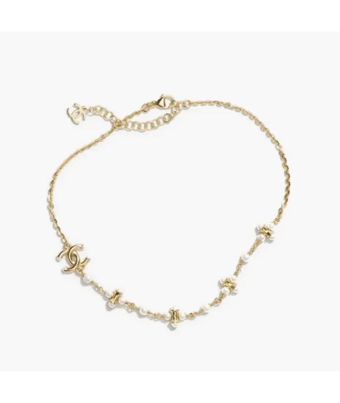 CHANEL Золотое металлическое колье, фото 5