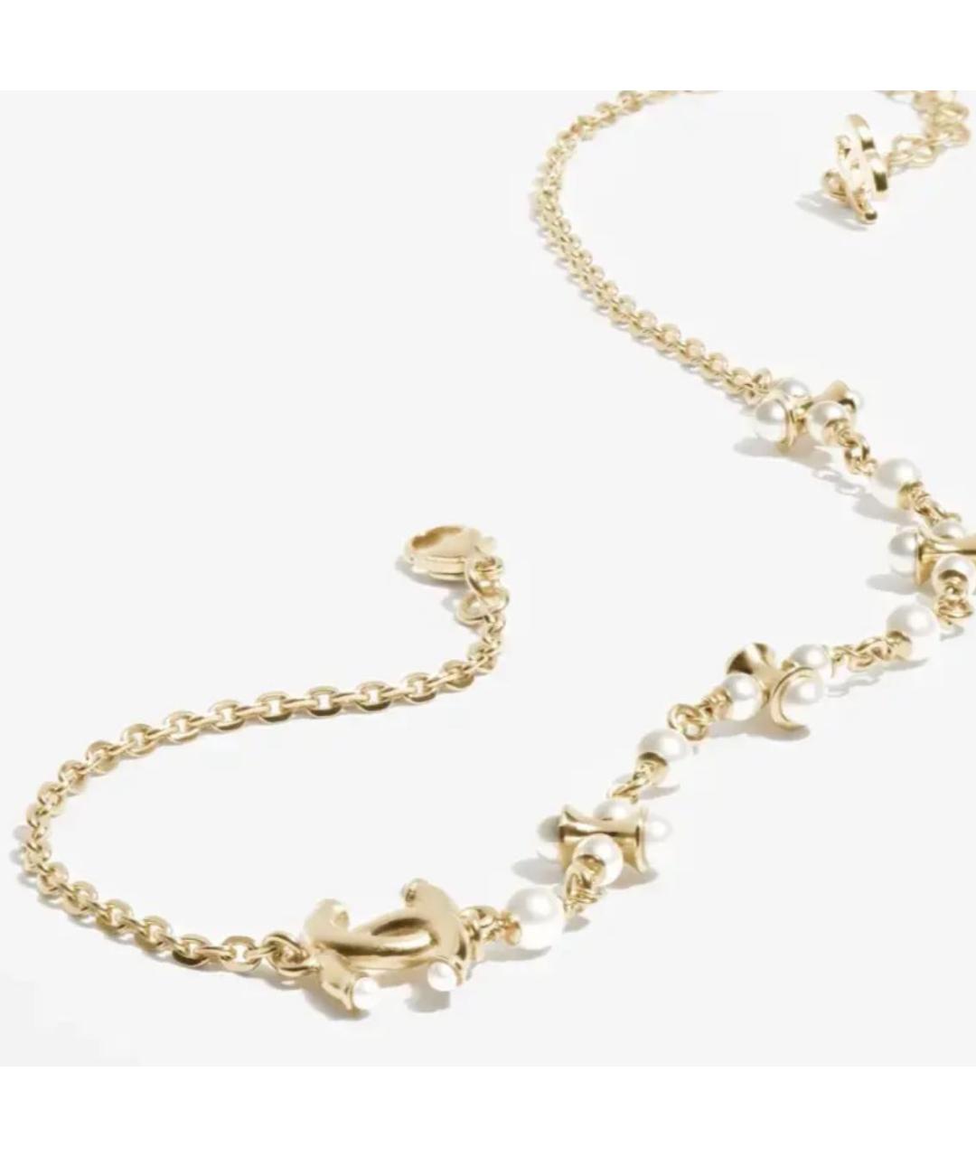 CHANEL Золотое металлическое колье, фото 2