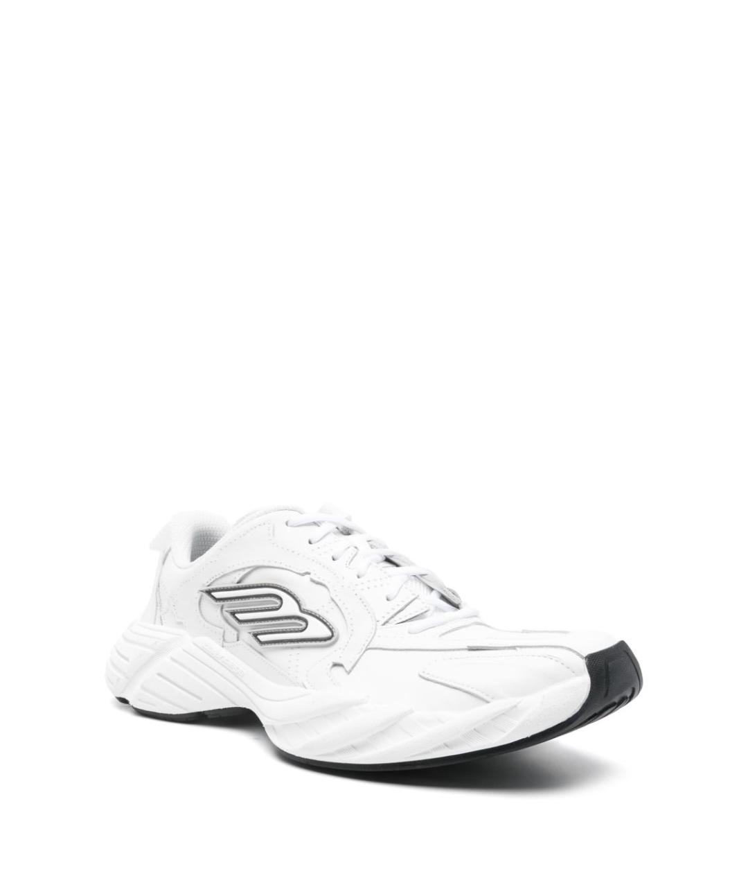 BALENCIAGA Белые синтетические низкие кроссовки / кеды, фото 3