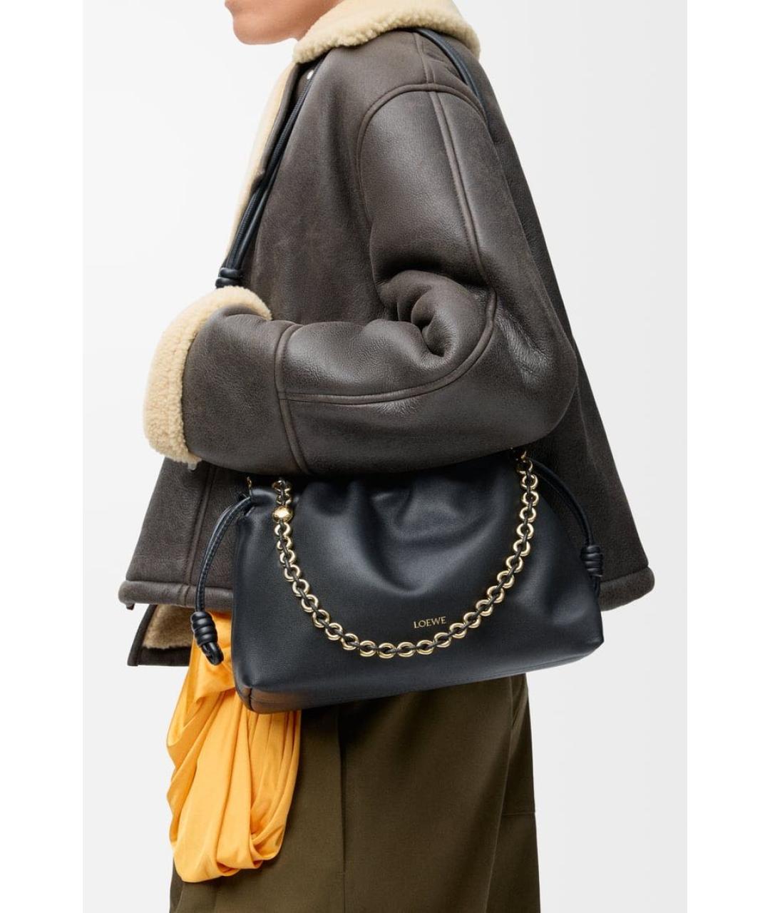 LOEWE Черная кожаная сумка через плечо, фото 3