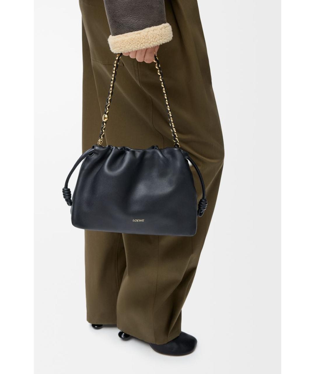 LOEWE Черная кожаная сумка через плечо, фото 2