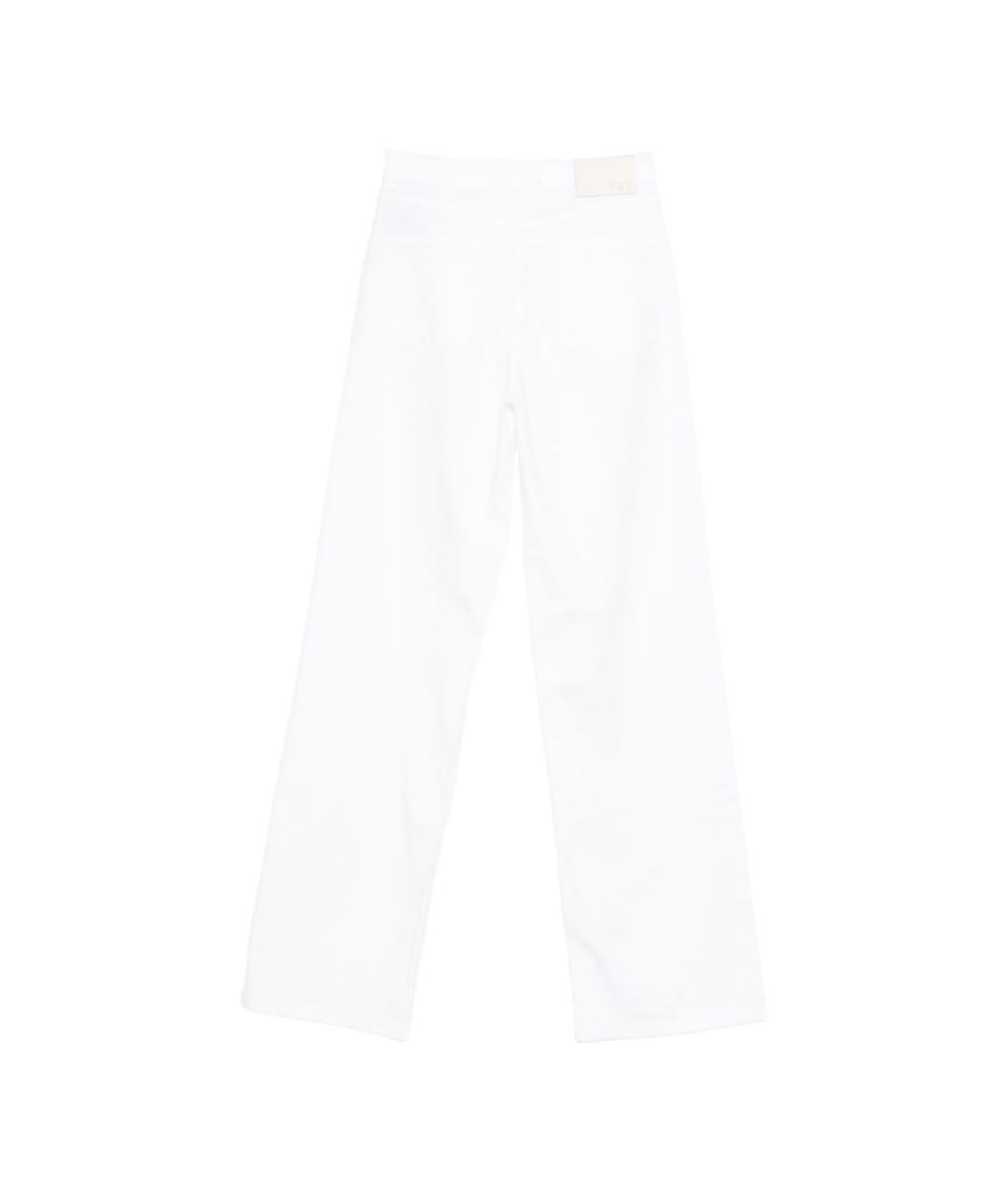 FAY Белые хлопковые прямые джинсы, фото 3