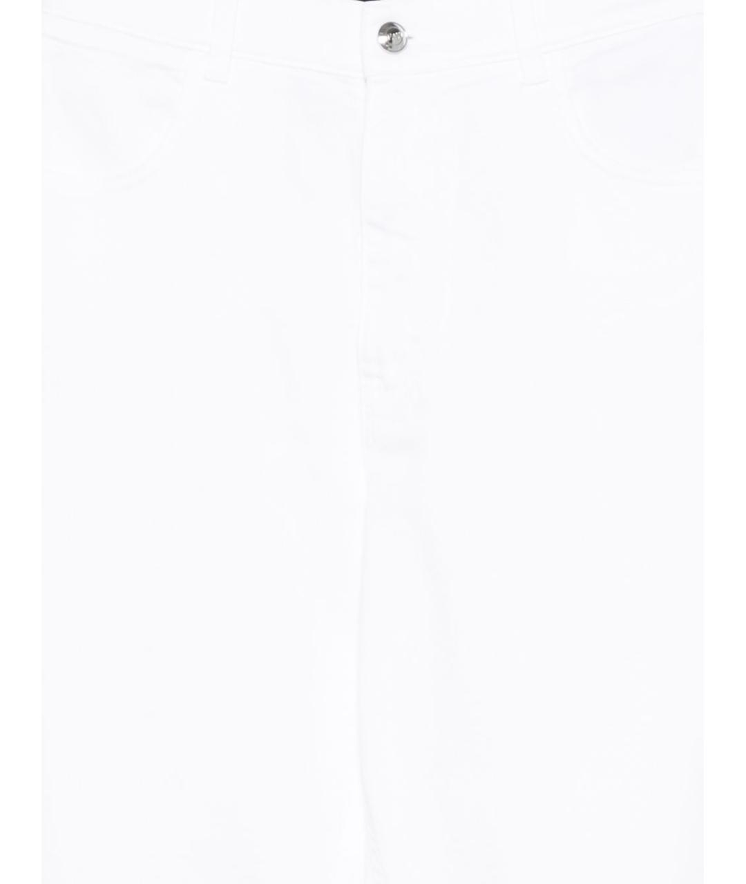 FAY Белые хлопковые прямые джинсы, фото 2