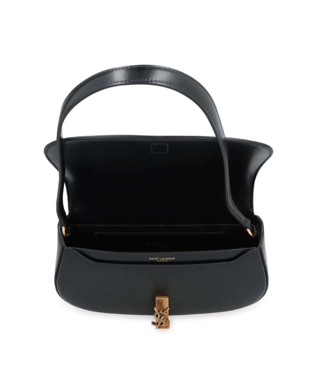 SAINT LAURENT Черная кожаная сумка через плечо, фото 6