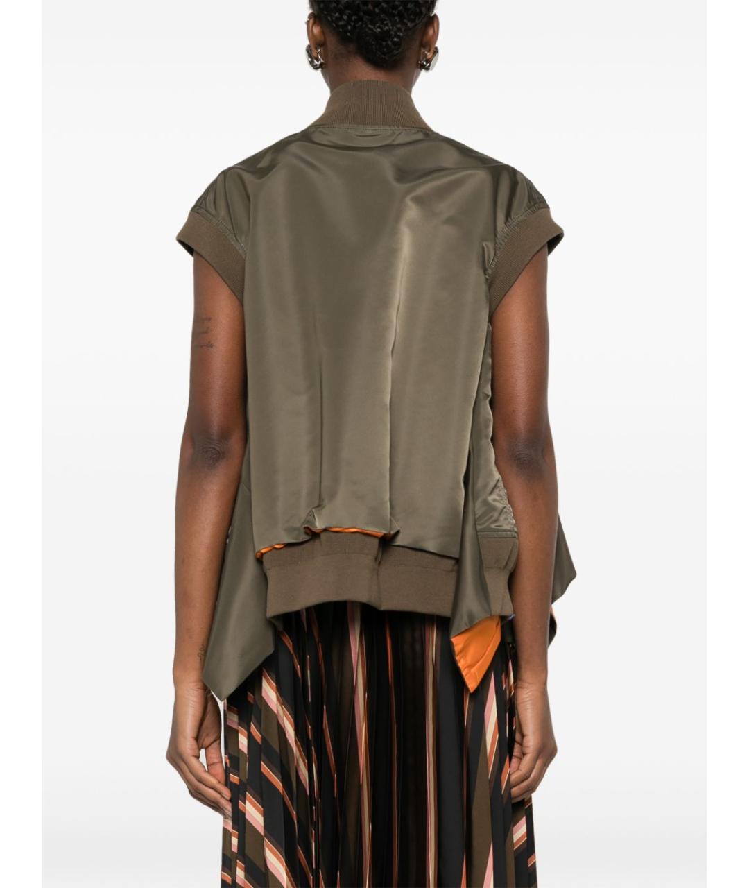 SACAI Хаки полиамидовая жилетка, фото 4