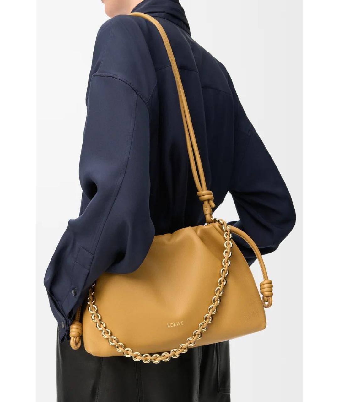 LOEWE Желтая кожаная сумка через плечо, фото 2