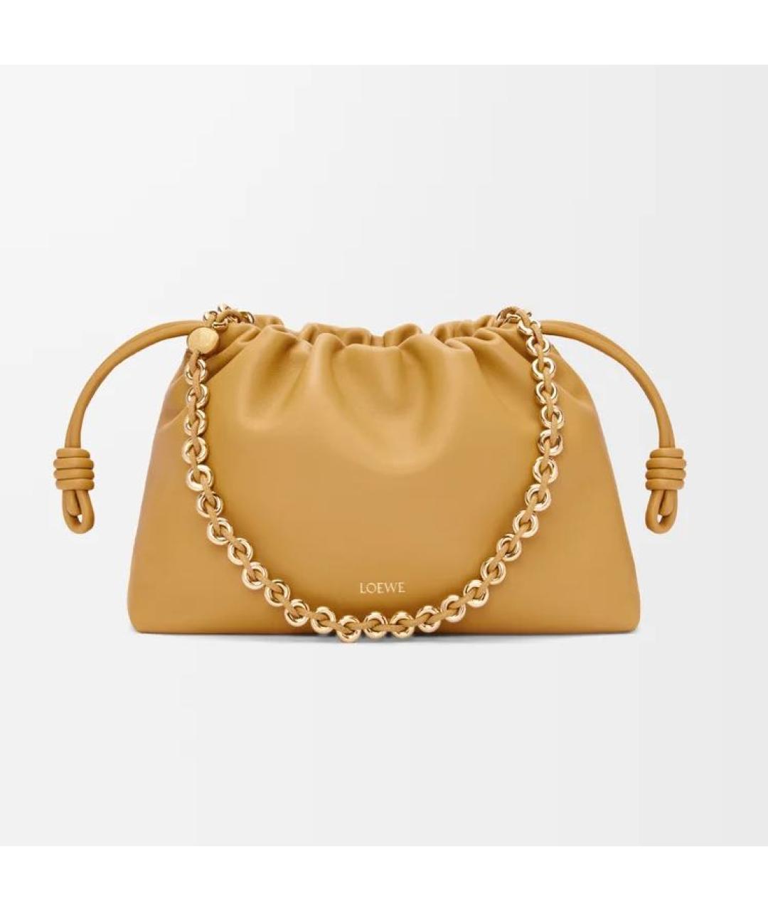 LOEWE Желтая кожаная сумка через плечо, фото 6
