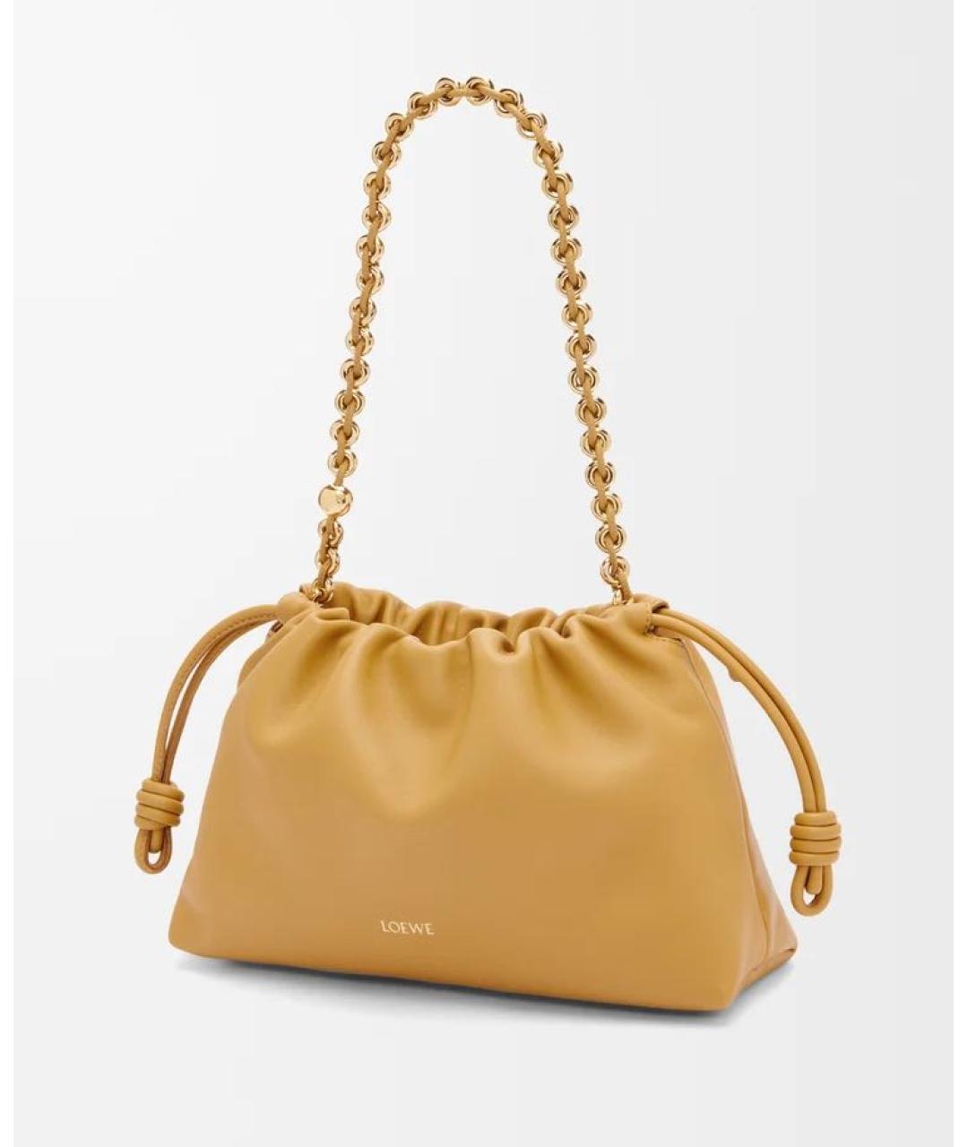 LOEWE Желтая кожаная сумка через плечо, фото 5