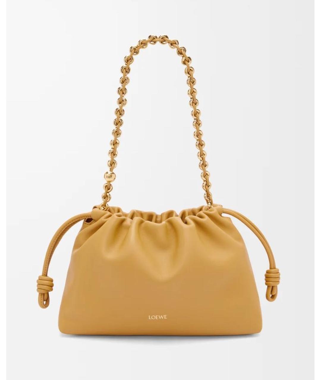 LOEWE Желтая кожаная сумка через плечо, фото 4