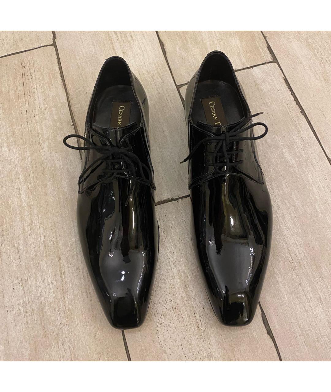 CESARE PACIOTTI Черные туфли из лакированной кожи, фото 6