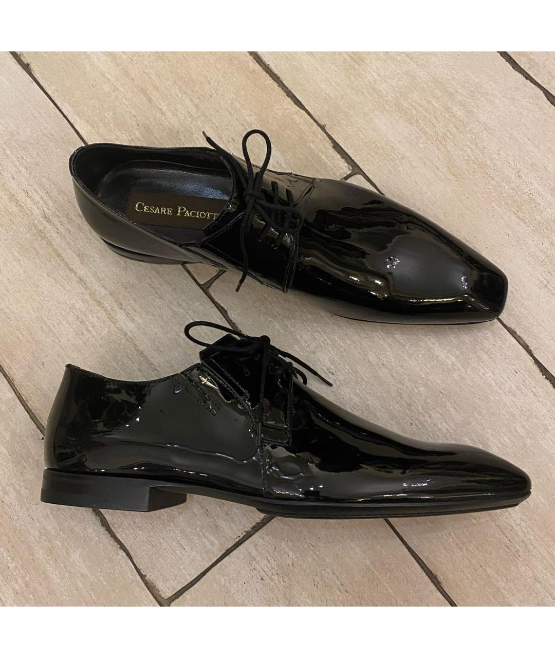 CESARE PACIOTTI Черные туфли из лакированной кожи, фото 9