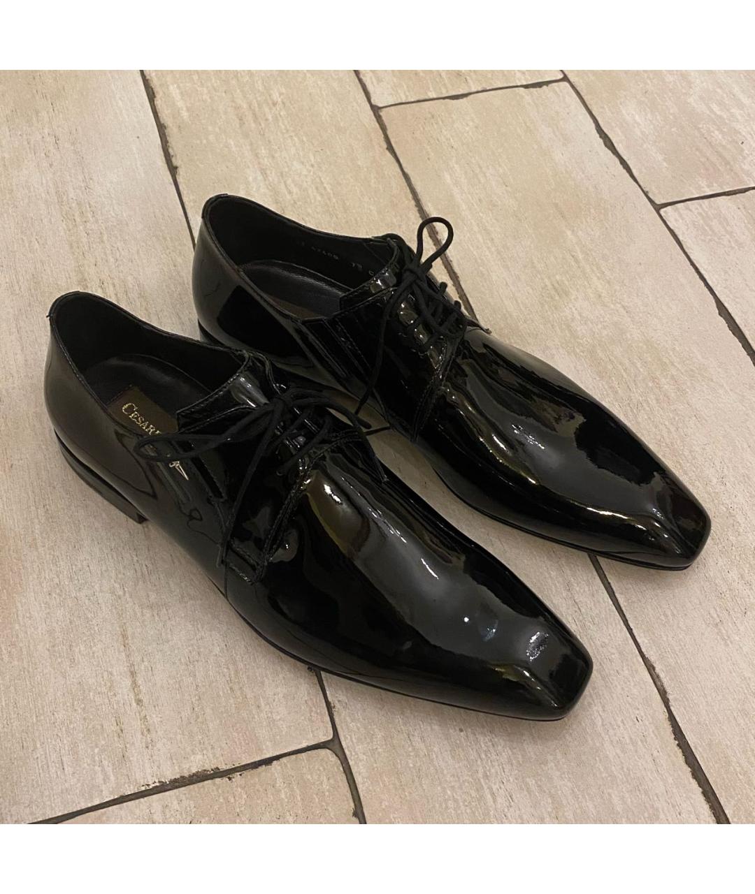 CESARE PACIOTTI Черные туфли из лакированной кожи, фото 5