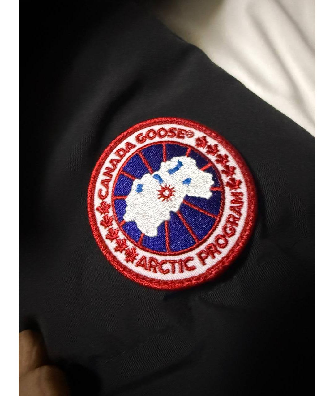 CANADA GOOSE Черный полиэстеровый пуховик, фото 2